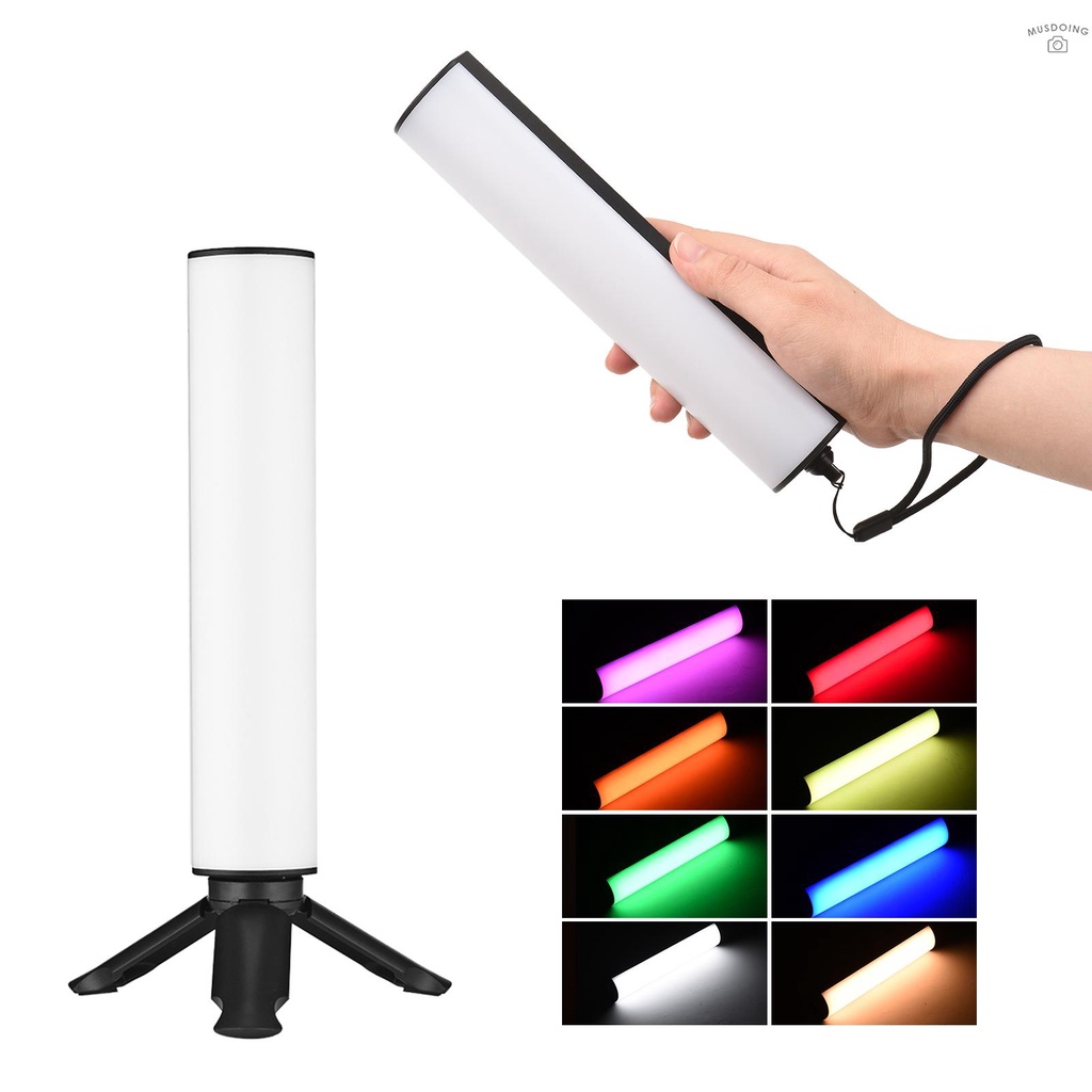 Đèn Led Chiếu Sáng Andoer W200Rgb 2500k-9000k 20 Hiệu Ứng Cri95 + Màn Hình Lcd Có Thể Sạc Lại Kèm Giá Đỡ Đứng