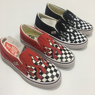 Giầy slip-on karo lửa nam nữ