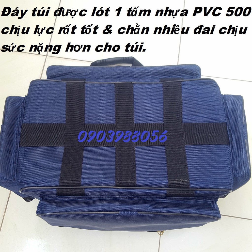 Túi đựng đồ nghề logo DAIKIN hoặc PNASONIC khóa đồng hộp vuông có ngăn dắt đồ nghề loại tốt