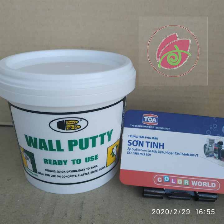 Bột bả trám khe nứt tường, gỗ Bosny Wall Putty (Hộp 1,5kg)