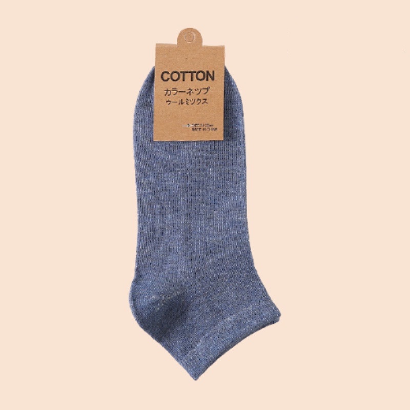 Tất Nữ Evabra Cổ Ngắn Cotton Thấm Hút Kháng Mùi Co Giãn Tốt TC03