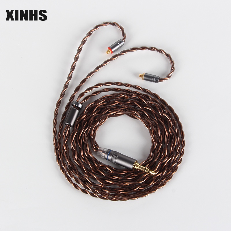 Dây Cáp Tai Nghe 4 Lõi Đồng 7N Màu Nâu Đậm