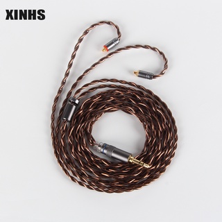 Dây cáp tai nghe 4 lõi đồng 7n màu nâu đậm