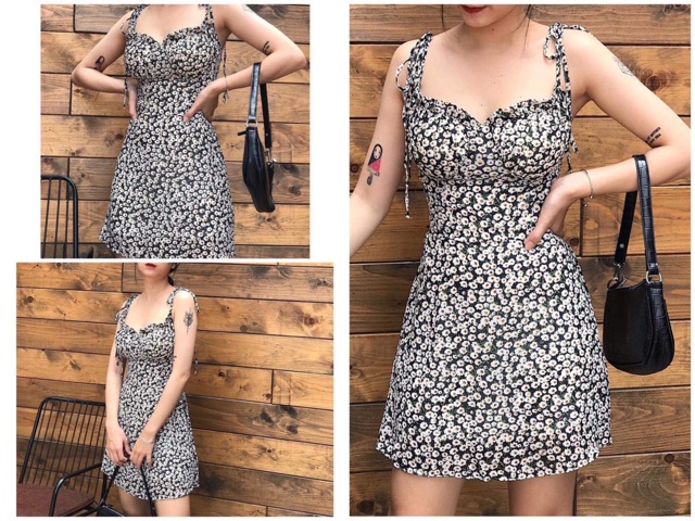 NEW 2021 ĐẦM VÁY VOAN HÀN HOẠ TIẾT BÔNG NHÍ - ĐẦM DAISY DRESS CÓ MÚT NGỰC ( kèm ảnh trải sàn ) RẺ VÔ ĐỊCH