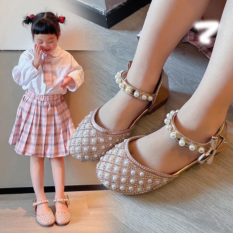 Giày Búp Bê Công Chúa Cho Bé Gái Từ 1 Tuổi Đến 12 Tuổi Đính Ngọc Lóng Lánh Hàng Quảng Châu Cao Cấp