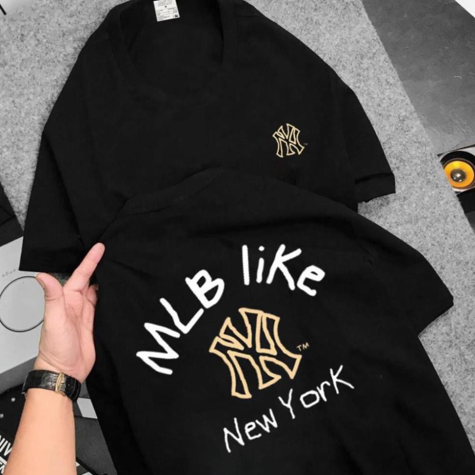 Áo Thun NEW YORK MLB LIKE  Áo Phông Nam Nữ Tay Lỡ Cổ Tròn Thun 4 Chiều Hot (M7-8)