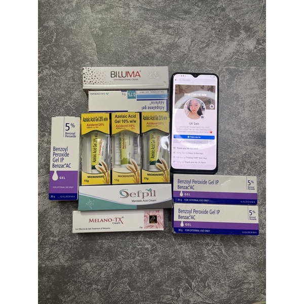 Gel ngừa mụn thâm Azelaic Acid Gel 20% & 10%  Aziderm 20% & 10% 15g