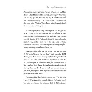 Sách - Tiểu Thuyết Hemingway