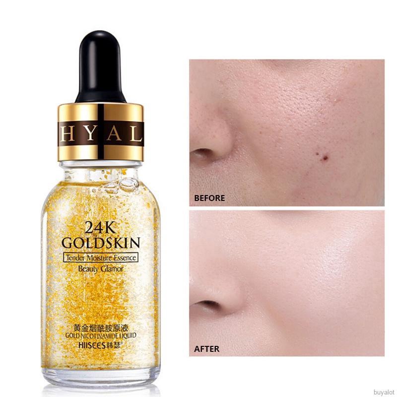 24k Gold Nicotinamide Stock Solution Moisturizing Control Oil Shrinking Pores Hydrating Face Serum