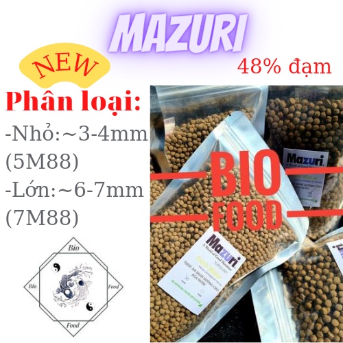 Thức ăn mazuri NEW cho rùa nước siêu đạm gói 100g