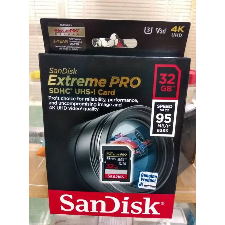 Thẻ Nhớ Sandisk Sd 32gb 95mbs - Sdcard Extreme Pro 32gb