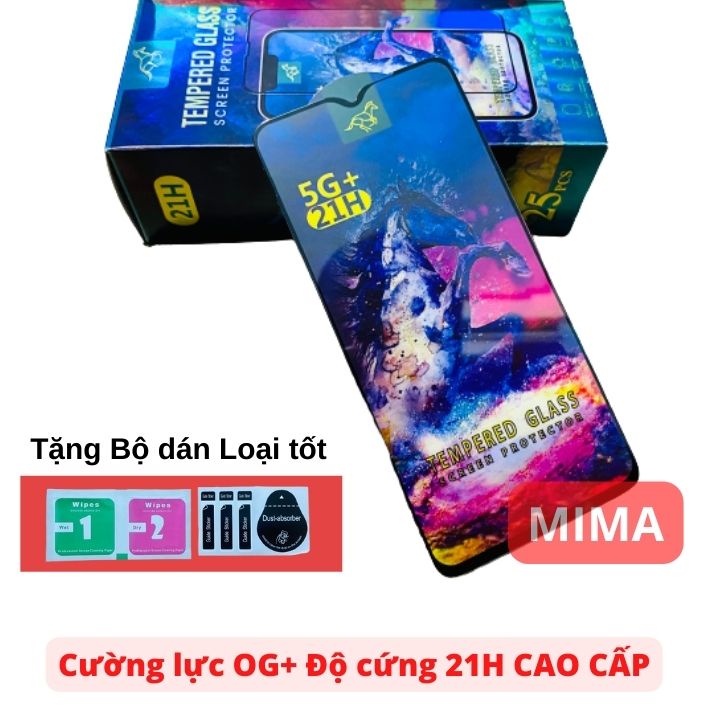 Kính cường lực Xiaomi Redmi 9/9A/9C/9T/9 Activ/9i Full màn cao cấp OG+ độ cứng 21H siêu mượt hạn chế bám vân tay [MIMA]