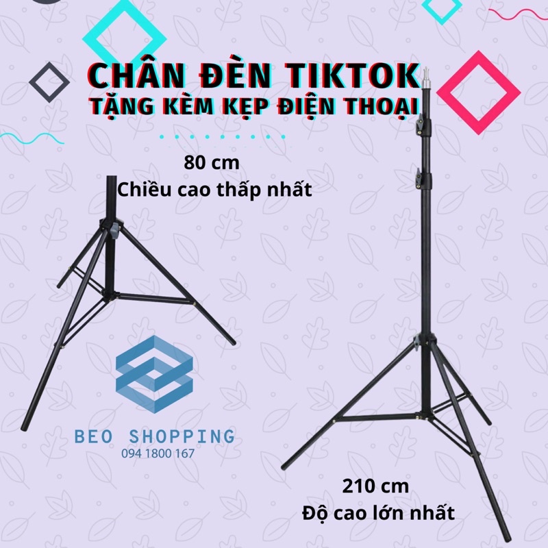 Cây Livestream, Quay TikTok, Giá Đỡ Chụp Hình, Chụp Ảnh (có 1 kẹp điện thoại)