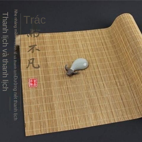Chiếu trà tre, trúc, mành trà, phụ kiện bộ ấm thảm cách nhiệt Á hậu bàn Zen, đạo Kung Fu trúc tùy chỉnh