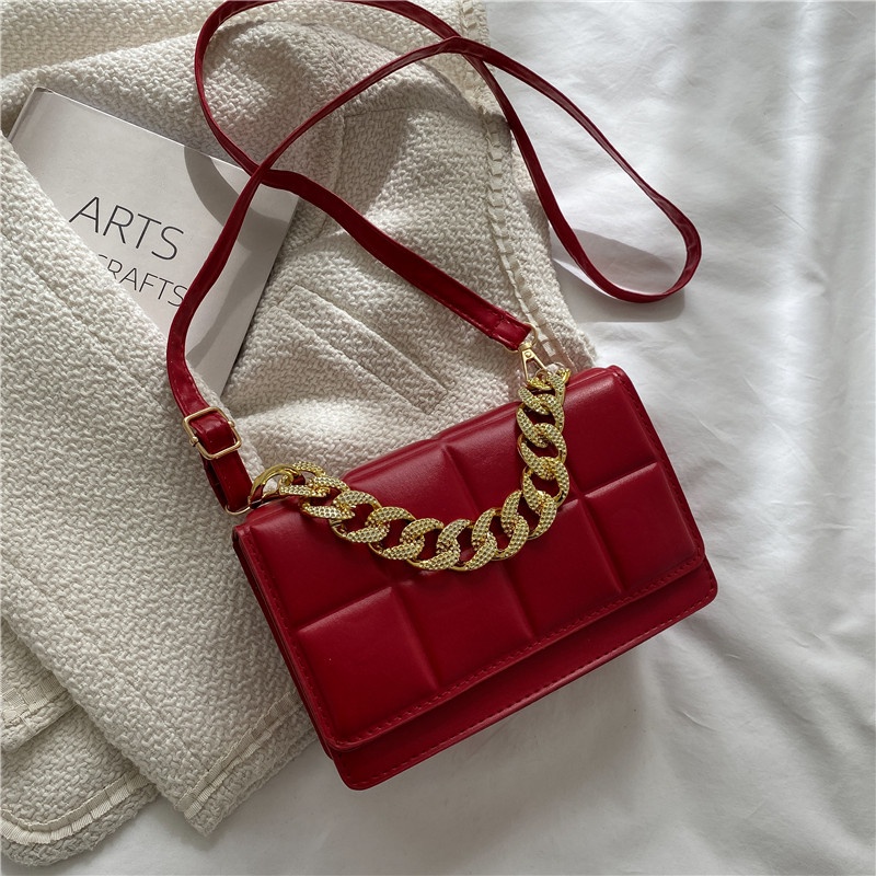 IELGY Túi Đeo Vai Hình Vuông Cỡ Nhỏ Màu Trơn Thời Trang Cho Nữ