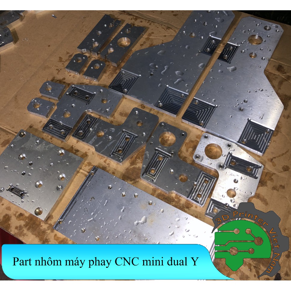 Part nhôm máy phay CNC mini dual Y