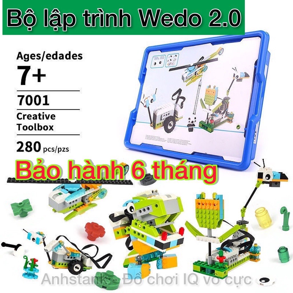 Bộ mô hình Wedo 2 0 Bộ chuẩn 280 Pcs 01 Não 01 motor 2 cảm biến, chuẩn education Bảo hành bởi Anhstank 1:1 6 tháng