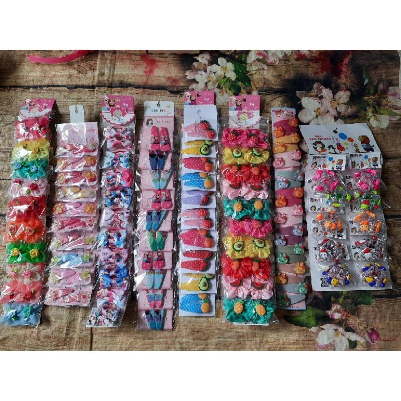 Set 4 món cài tóc và cột tóc