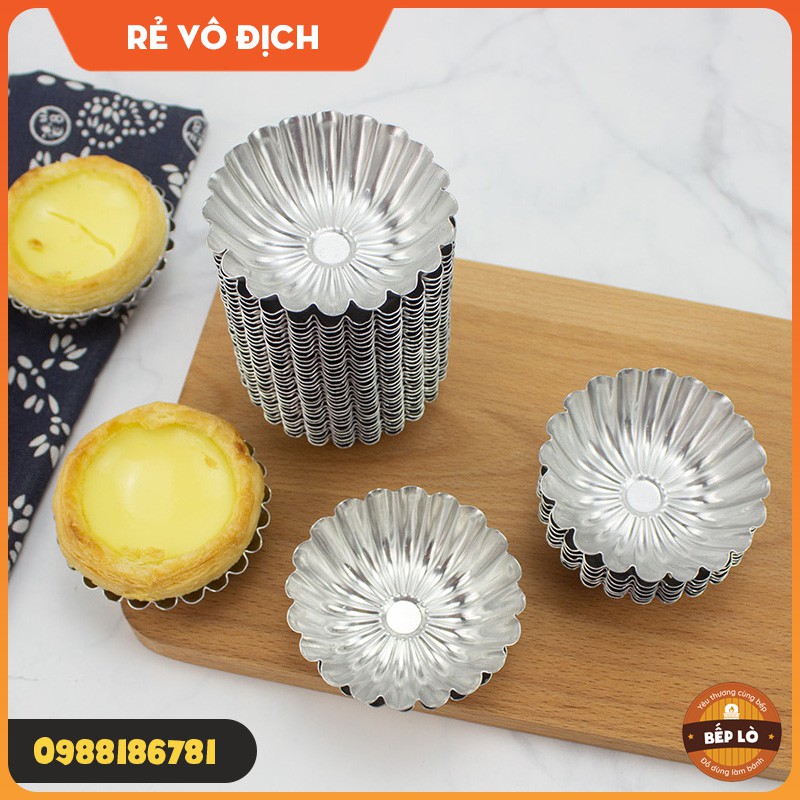 Khuôn tart vân hình hoa cúc làm bánh tart, thạch, bánh pudding, bánh ngọt S01-S04 SỬ DỤNG NHIỀU LẦN