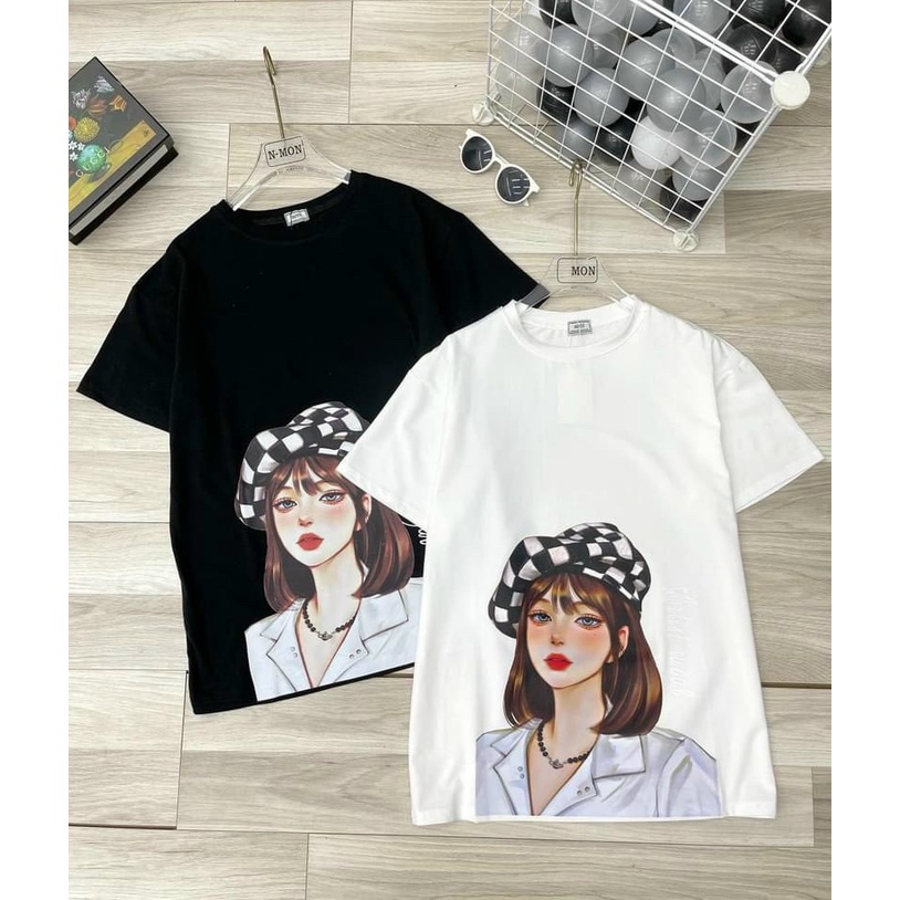 [SIÊU PHẨM]Áo thun loang CÔ GÁI siêu cute form lớn NG28221