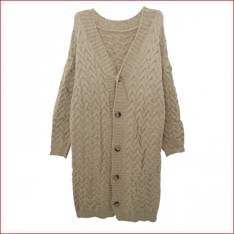 Áo khoác cardigan nữ dáng dài rộng đơn giản thời trang thu đông phong cách Hàn Quốc