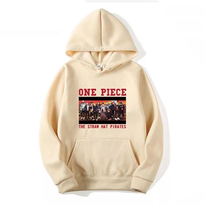 ÁO HOODIE NỈ ONEPIECE THE STRAW HAT PIRATES CHẤT VẢI NỈ POLY DÀY DẶN