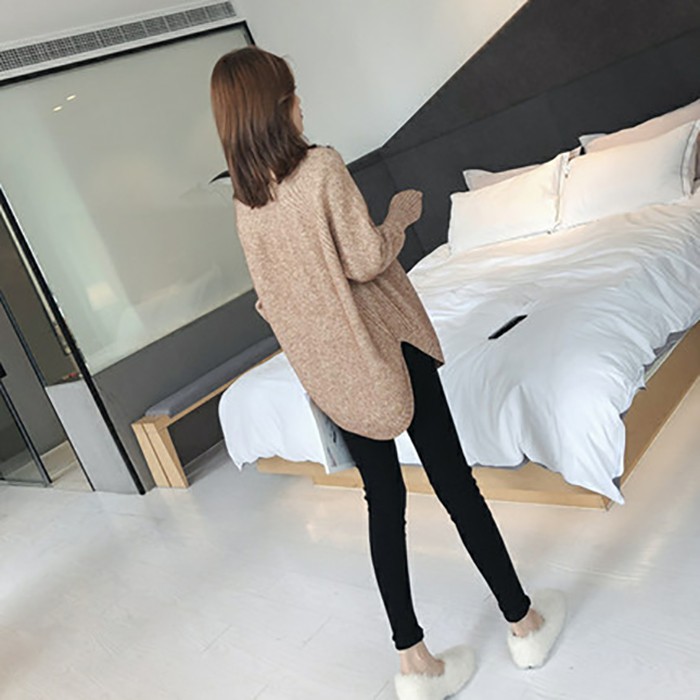 Áo Sweater Tay Dài Cổ Chữ V Dáng Rộng Thời Trang Cho Nữ | BigBuy360 - bigbuy360.vn
