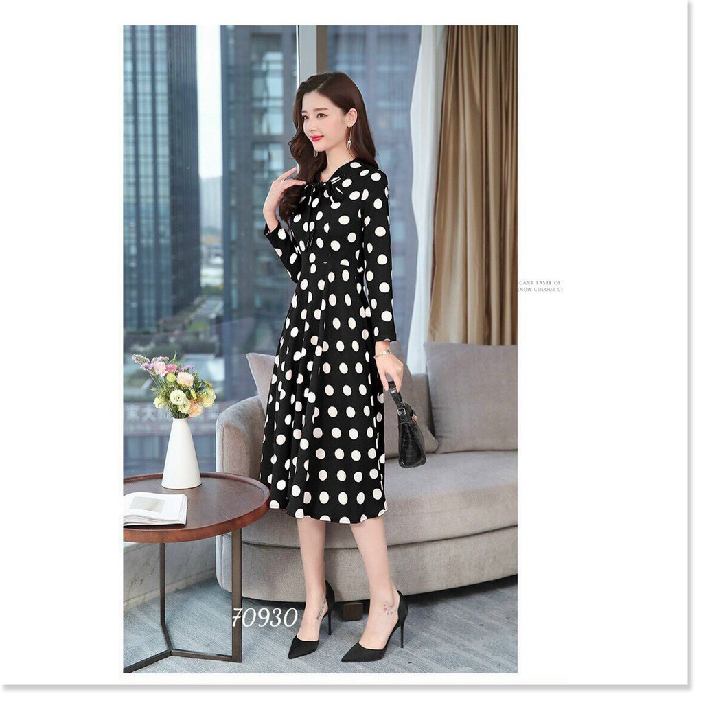 ĐẦM XÒE LỤA CHẤM BI DỰ TIỆC ĐẲNG CẤP PHU NHÂN KHANH AN STORE