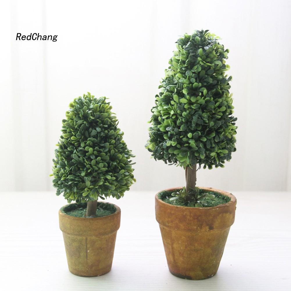 1 Chậu Cây Bonsai Nhân Tạo Hình Tròn / Ngôi Sao / Trái Tim Trang Trí Tiệc Cưới / Sân Vườn