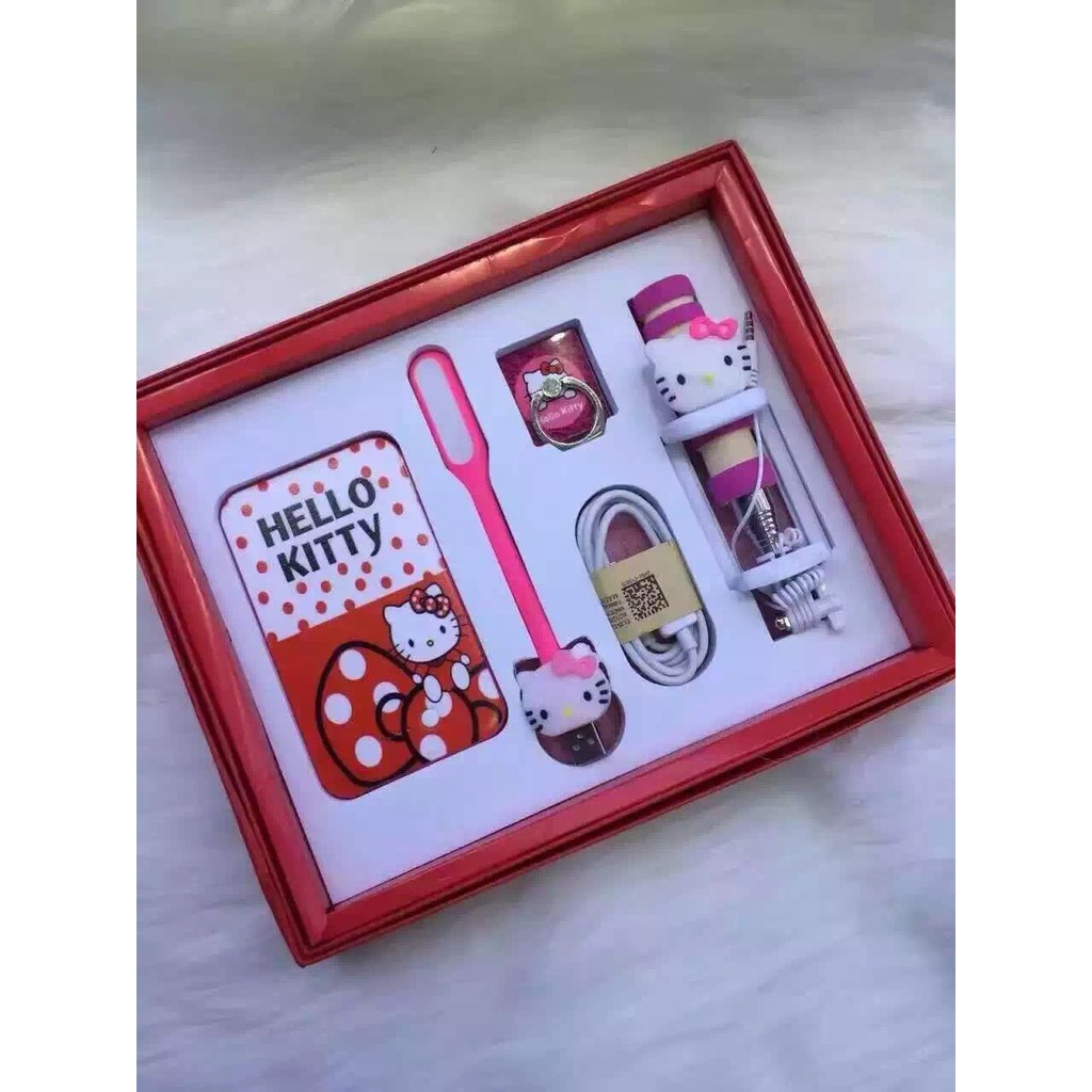 BỘ COMBO SẠC DỰ PHÒNG ĐÁNG YÊU HÌNH DOREMON – HELLO KITTY-MS14