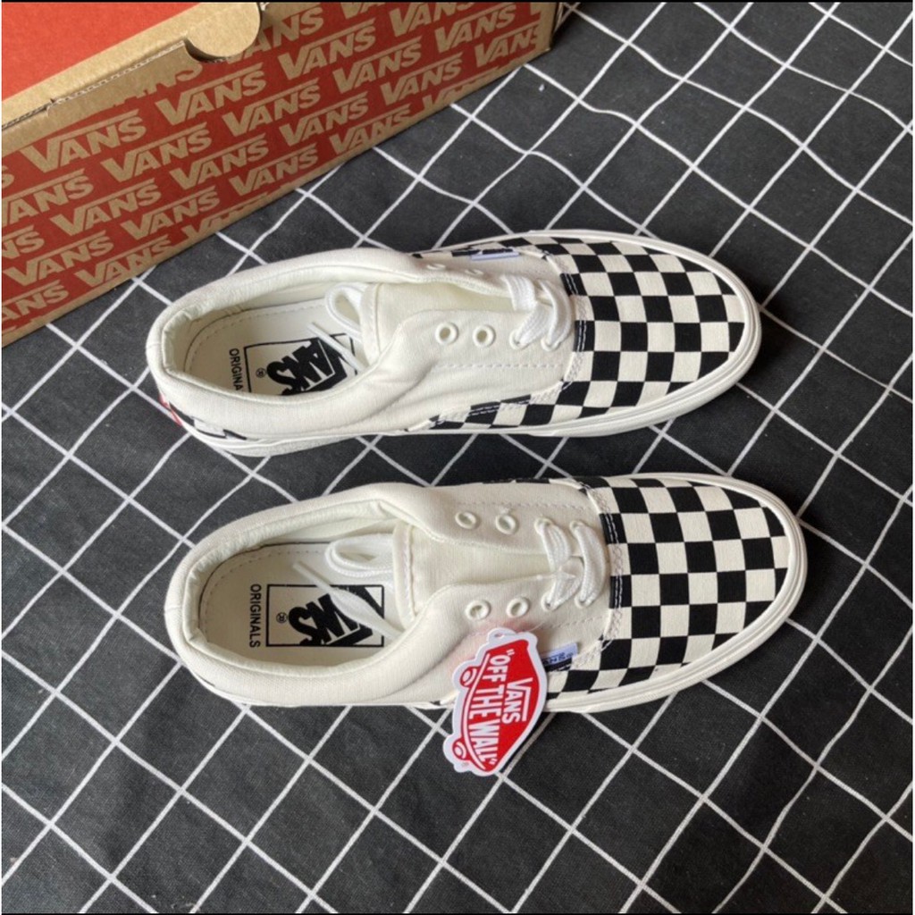 Giày Vans caro lười buộc dây, vans old siêu xinh full box, bill | BigBuy360 - bigbuy360.vn