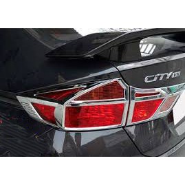 Ốp viền đèn pha, hậu xe Honda City 2017- 2020, 2021, 2022 - Mạ crom sáng bóng