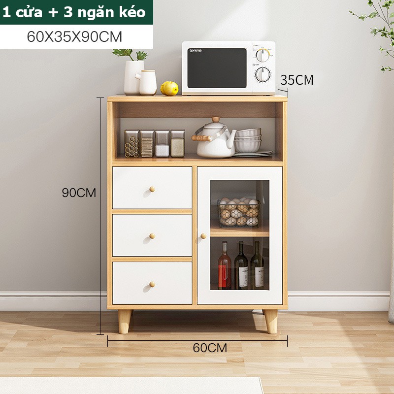 Tủ Lò Vi Sóng, Tủ Bếp Phong Cách Hiện Đại Gỗ MDF Chống Trầy Xước, Chống Ẩm Mốc Dễ Dàng Lau Chùi.