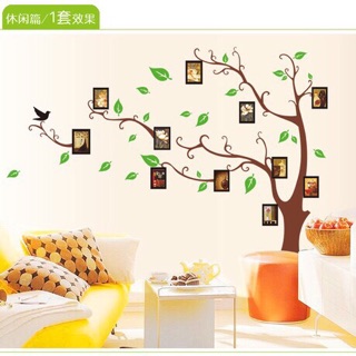 Decal cây khung ảnh