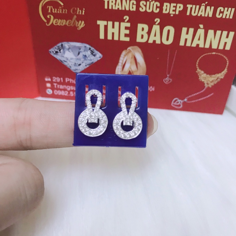 DEAL SỐC Bông Tai Bạc Nữ Đính Đá Cao Cấp, Nổi Bật, Ảnh Thật Hàng Có Sẵn