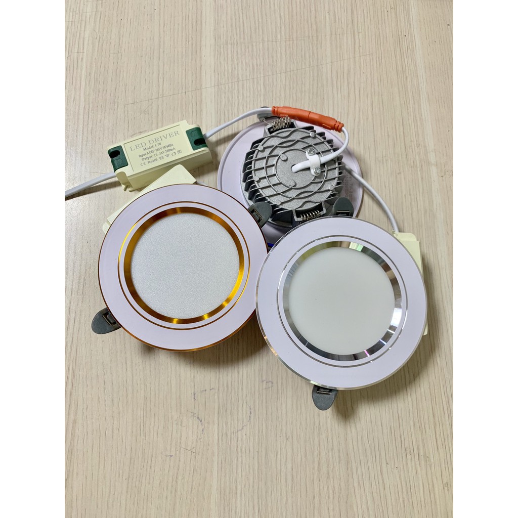 Đèn led âm trần 3 chế độ màu 9w