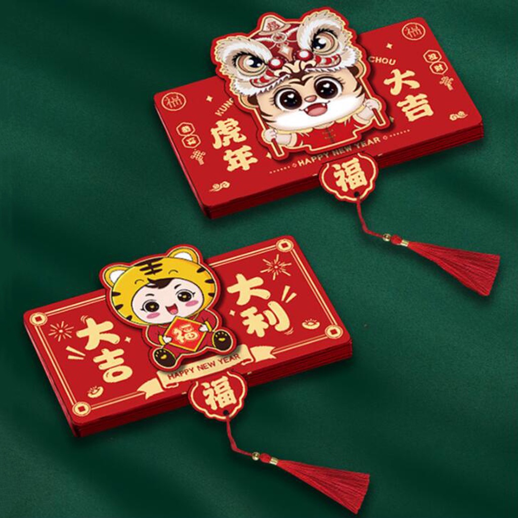 [Kloware] Set 6 Bao Lì Xì Đỏ Phong Bì Quà Sinh Nhật Sáng Tạo