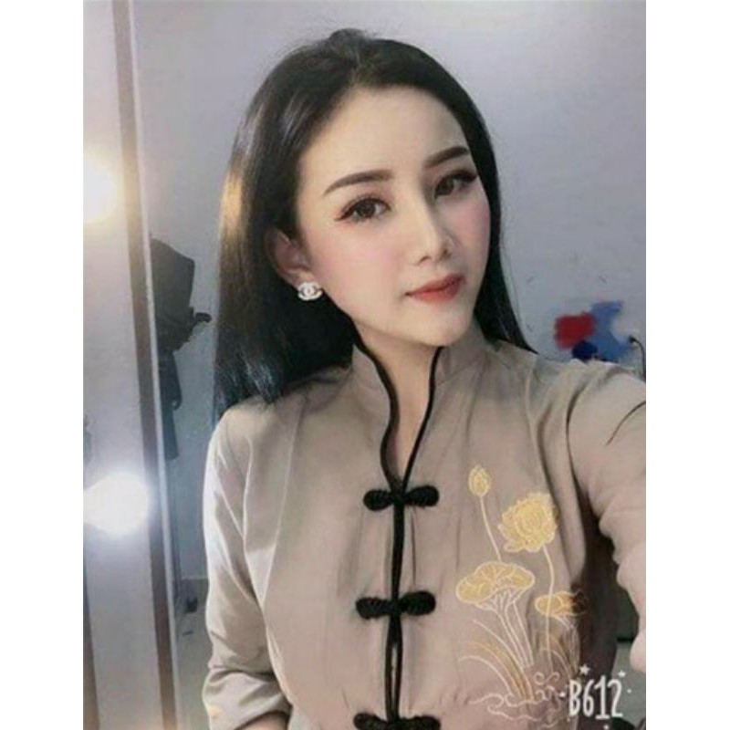 đồ lam đi chùa (mẫu cổ tàu )
