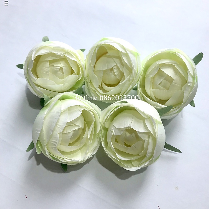 Hoa lụa giả - Đầu Bông Hoa Hồng Trà Tứ Quý (loại 1) Trang Trí Hộp Quà, Decor Siêu Đẹp