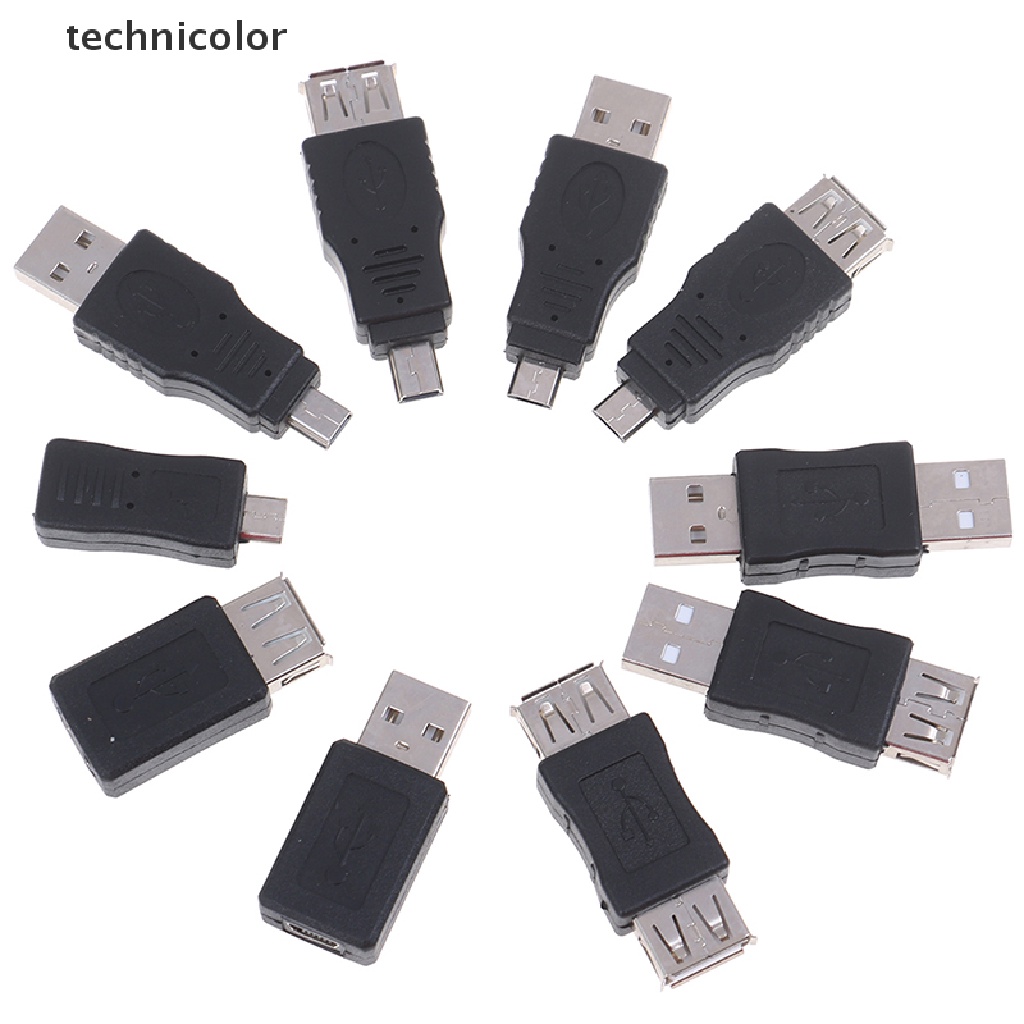 Tcvn 10Pcs USB 2.0 type A Female to type B Male Printer Adapter Converter Connector Jelly