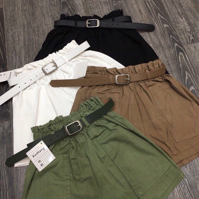 Quần short kaki túi hộp kèm đai hàng Quảng Châu