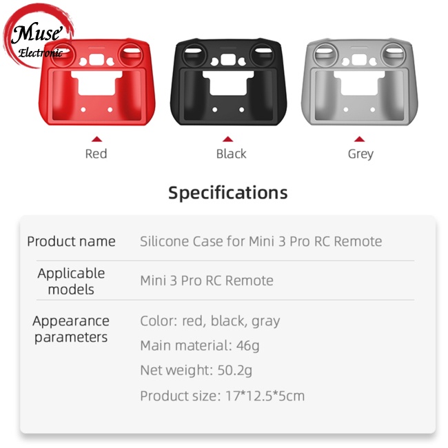 Ốp Điện Thoại Silicon Chống Trượt Chống Bụi Bảo Vệ Màn Hình Điều Khiển Từ Xa Cho Dji Mini 3 Pro Rc