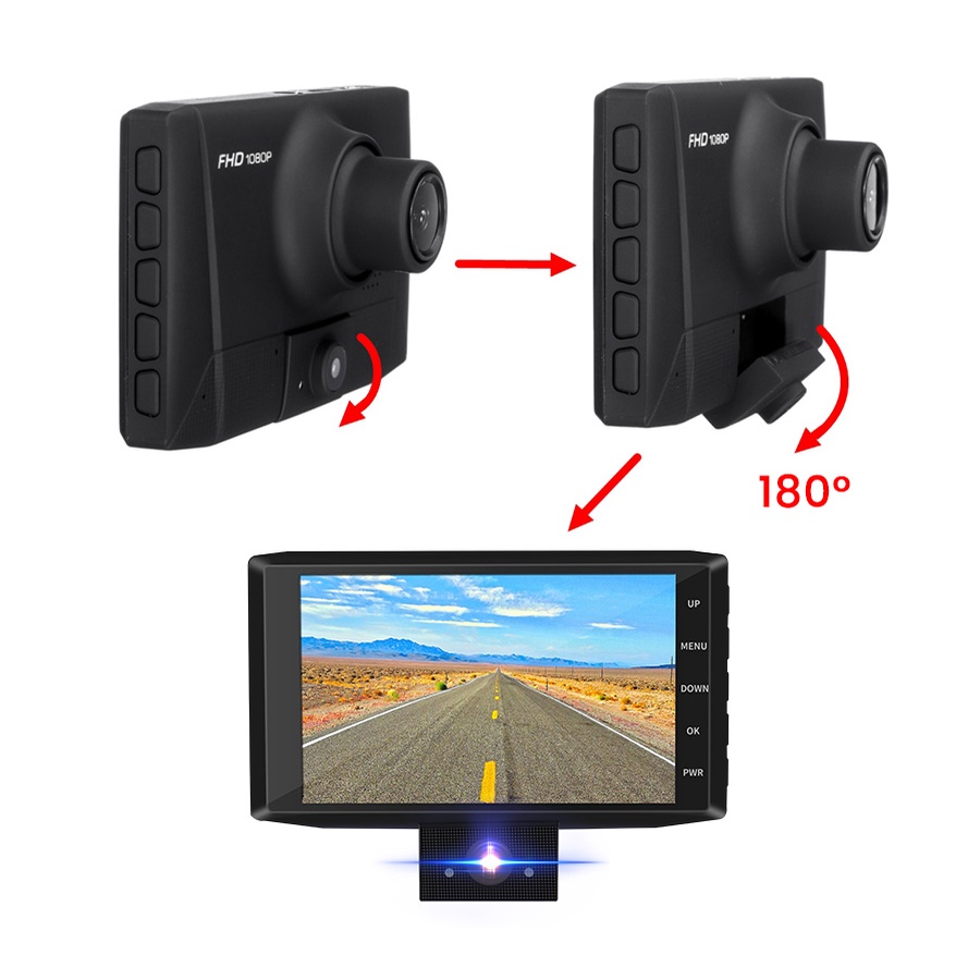 Camera hành trình xe hơi DVR 1080P HD 4.0 Inch 3 hỗ trợ quay đêm
 | WebRaoVat - webraovat.net.vn