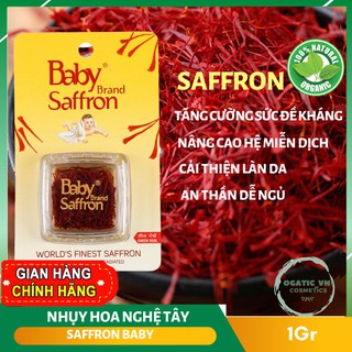 Saffron nhụy nghệ tây ấn độ- baby safron negin kashmir 1gr