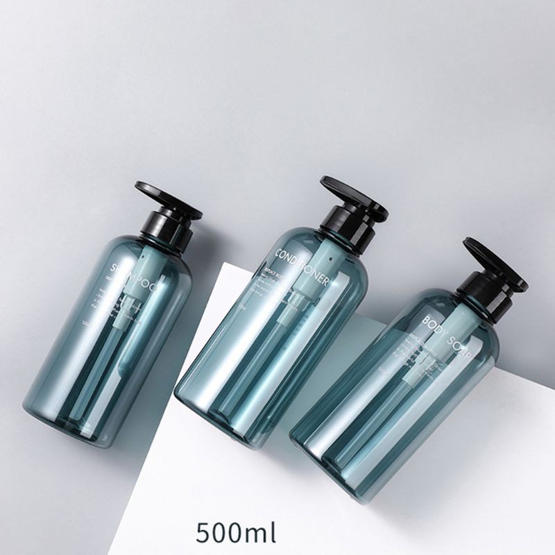 [Hàng mới về] Set 3 chai rỗng 500ml đựng dầu gội / sữa tắm tiện dụng