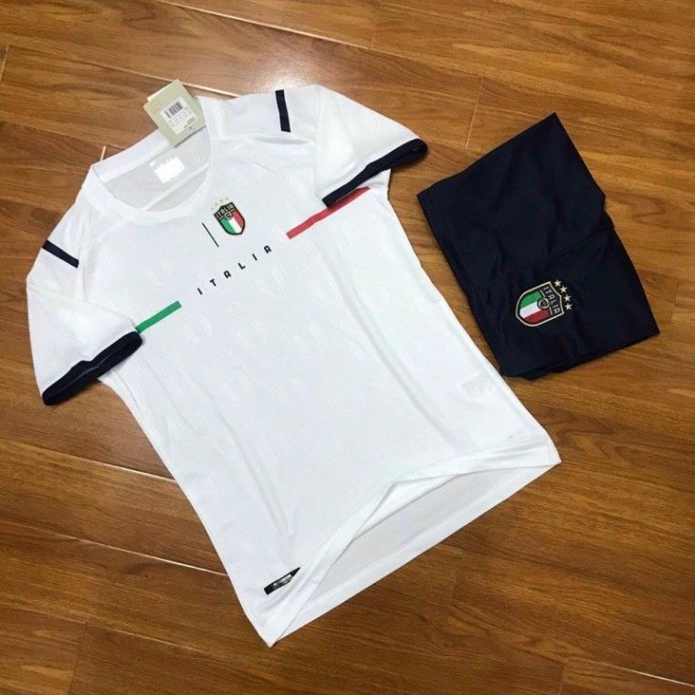 Bộ Quần Áo Đá Bóng Italia Trắng Vải Thái Mới Về Hè 2021 *