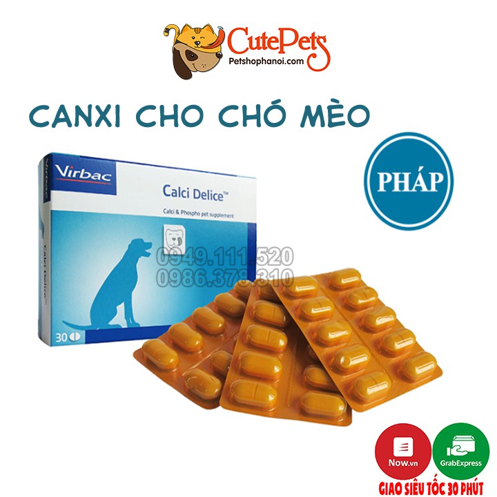 Canxi cho chó mèo, Canxi pháp Virbac Calci Delice - CutePets Phụ kiện chó mèo Pet Shop