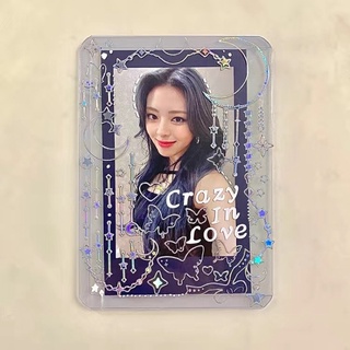 Sticker trong suốt hologram trang trí toploader