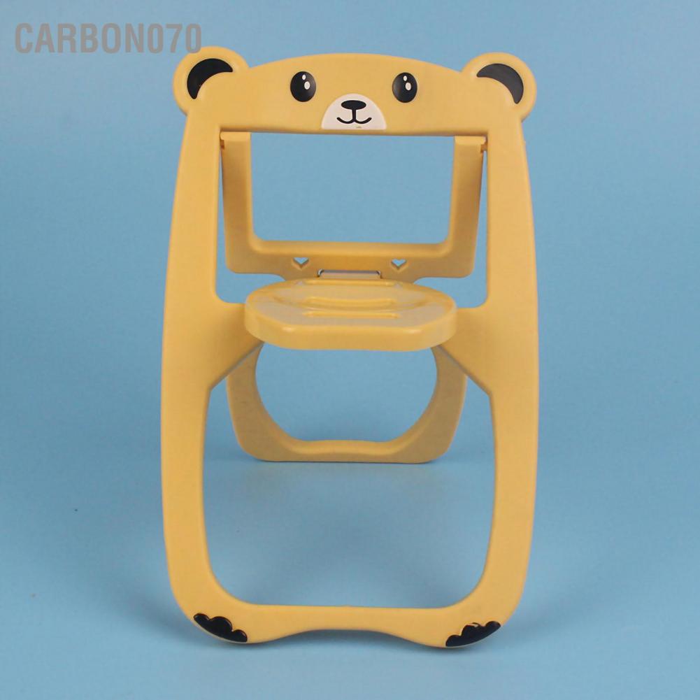 Carbon070 Ghế gấp búp bê Bảo vệ môi trường đồ chơi mô phỏng hình con gấu bằng nhựa cho nhà