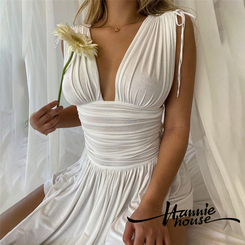 Đầm sát nách cổ chữ v thiết kế độc đáo thời trang quyến rũ cho nữ